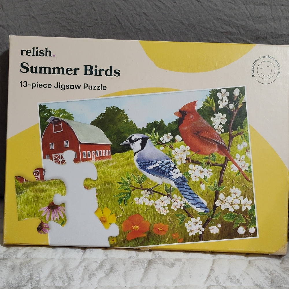 Relish "Summer Birds" Senior Jigsaw Puzzle, 13 Large Pieces